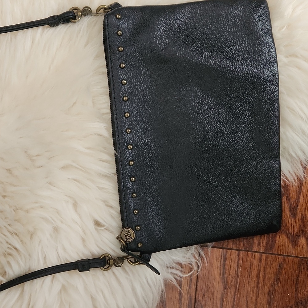 The Sak Black Studded Leather Zip Top Mini Bag - Picture 2 of 5